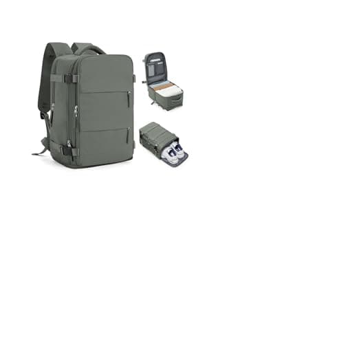 HPLQQ Mochila Viaje Cabina Avion 40x20x25 para Ryanair Mochilas para Mujer Bolsa de Cabina 40x30x20 Equipaje de Mano Cabina Avion Mochila de Senderismo Impermeable Cabina Mochila,A2-Verde militar