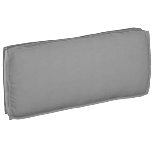 vidaXL Cojín Gris 120 x 50 x 12 cm Tela Oxford, Cojín para Sala, Moderno y Decorativo, Rectangular, Resistente al Agua, Suave y Funcional