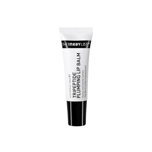 The INKEY List Bálsamo labial rellenador de tripéptidos 10 ml, no produce hormigueo, hidrata los labios secos y agrietados, sin fragancia, adecuado para todo tipo de piel
