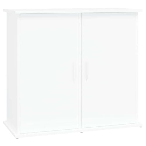 vidaXL Soporte para Acuario Madera de ingeniería Blanco 81x36x73 cm, Mueble para pecera, Armario para Acuario, Soporte de Madera para pecera