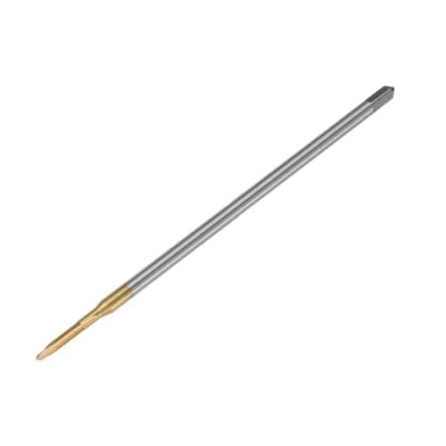 QUARKZMAN M2 x 0.4 H2 Métrico Espiral Punto Rosca Macho, 90mm (3.5") Tornillo Extra Largo para Roscar Herramienta de Roscado, Barrena de Alta Velocidad de Acero 6542 Recubierta de Titanio