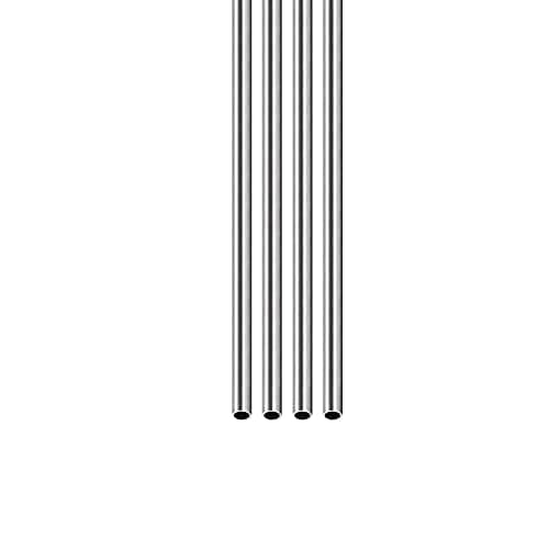 DTGN 4mm x 0,4mm x 250mm (ODxWall TxL) 304 Inoxidable Acero Tubo - 4 Paquete - Bueno para Maquinaria Equipo - Pulido Metal Tubos