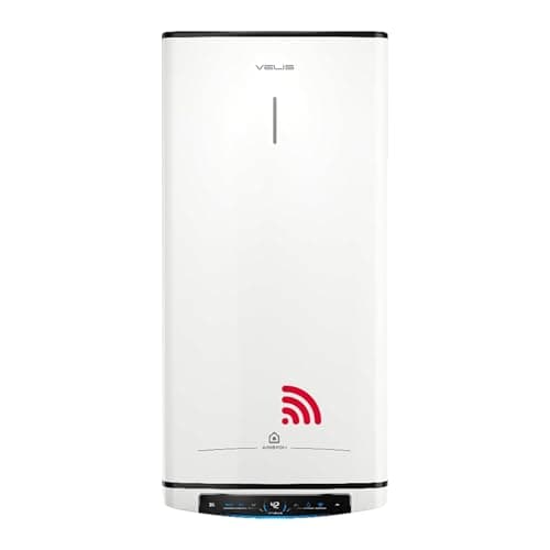 Ariston Velis Pro Wifi (ex.DUO 5 Fleck)- Termo Eléctrico 50 Litros Bajo Consumo Multiposición, Calentador de Agua 79,7x27,5x51,1 para Instalación España, Eficiencia B Rango(A+/F), Compatible con Alexa