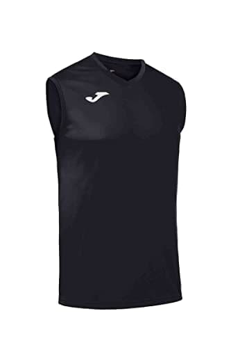 Joma - Camiseta Deportiva Sin Manga Hombre - Ligera y Transpirable Ideal para Todo Tipo de Deporte, Combi, Negro, L