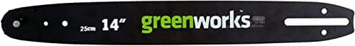 Greenworks Barra guía original para motosierra (barra de repuesto de 25 cm adecuada para las motosierras GD40TCS de la serie 40V )