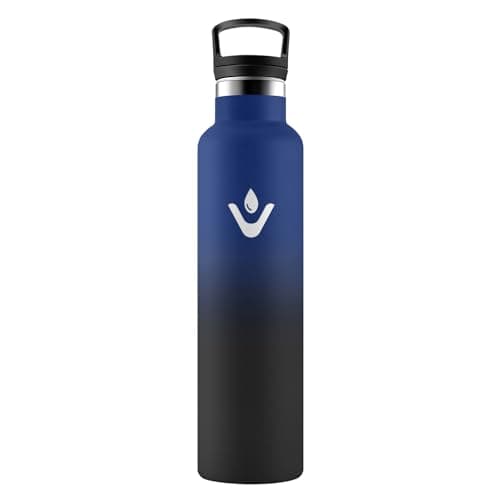 Botella Agua Termica 1L, Botella Acero Inoxidable de Doble Pared, Cantimplora Termica con Pajita, sin BPA, Reutilizable, Fácil de llevar, Termo para Oficina, Bicicleta, Escuela, Adultos, Colegio