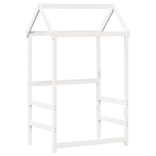 vidaXL Techo de cama infantil madera maciza blanco 118x70x176,5 cm