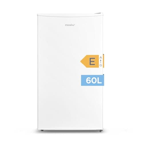 COMFEE' RCU60WH2(E) Congelador Vertical 60L para Cocina Pequeña, Monopuerta, Temperatura Ajustable, Silencioso, Puerta Reversible, Instalación Libre, Blanco