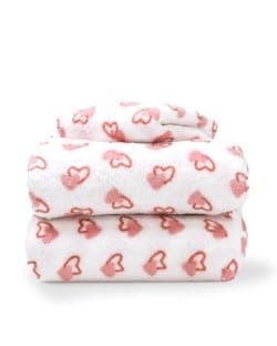 TRAMAS+ Juego de Sábanas de Cuna 50x80cm, de Coralina, Ropa de Cuna para el Invierno, Suaves y Cálidas, Incluye Bajera, Encimera y Funda de Almohada - Estelle Rosa