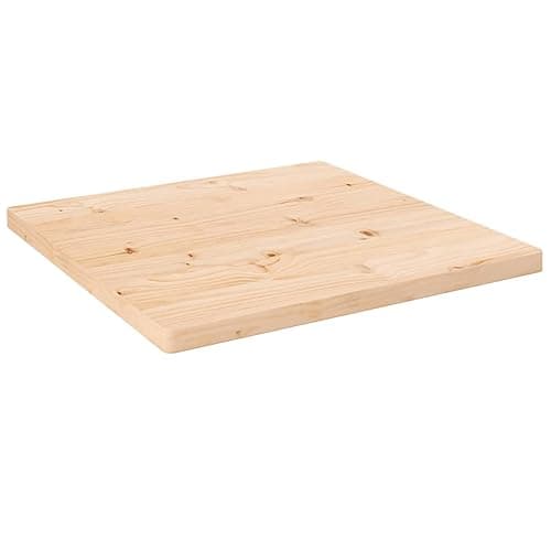 vidaXL Mesa, Bandeja Cuadrada de Oficina, Mesa de Reemplazo Hogar Restaurante, Marrón 60x60x2,5 cm Madera de pino macizo Cuadrado