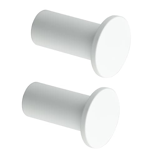 SAYAYO Gancho Pared, Colgador Toalla Baño Blanco, Ganchos para Abrigos SUS304 Acero inoxidable Ganchos de Pared para Atornillar Ganchos para Baño, Cocina, Dormitorio, 2 Piezas