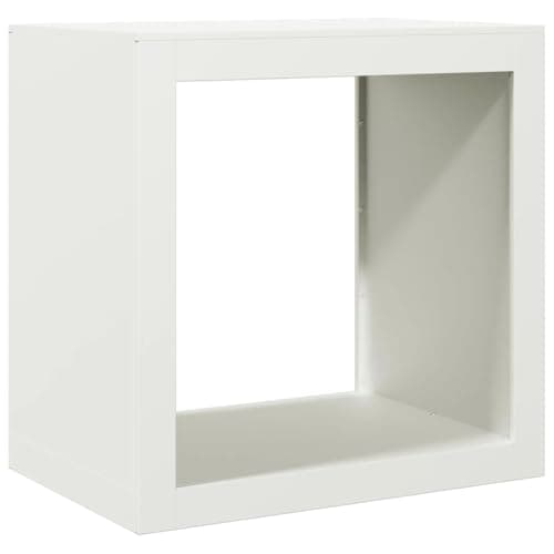 vidaXL Leñero de Acero Blanco 60x40x60 cm