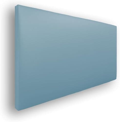 Silcar Home - Cabecero de Cama 90 Azul Claro Jep - Estructura de Madera, Tapizado en Polipiel Liso, Diseño Moderno, Fácil Instalación, Acolchado - Polipiel Azul Claro, 90 cm