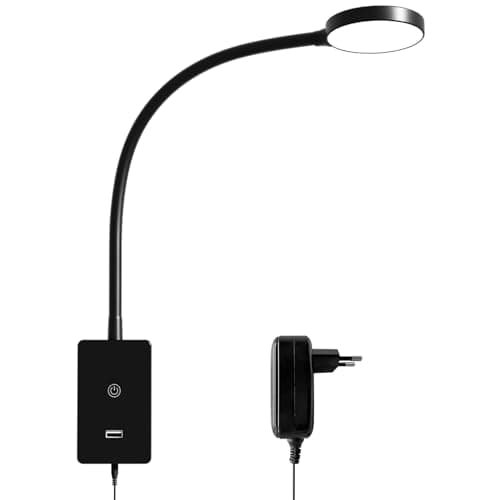 ENUOTEK Lampara Lectura Pared LED Regulable Táctil, Lámpara de Lectura Montada en la Pared