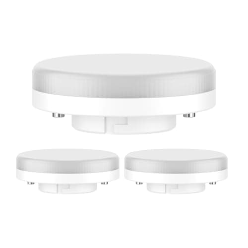 ledscom.de 3 unidades Bombilla LED GX53, blanca (4000 K), 4 W, 420 lm, 96°, mate