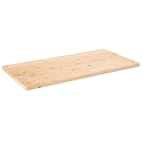 vidaXL Mesa, Bandeja de Oficina, Mesa de Reemplazo Hogar Restaurante, Marrón 110x60x2,5 cm Madera de pino macizo Rectangular