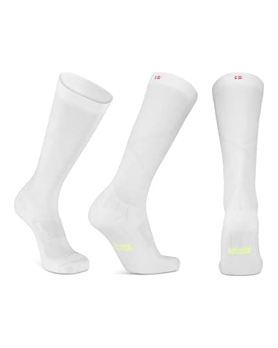 DANISH ENDURANCE Calcetines de Compresión de Alto Rendimiento Unisex, Blanco, 35-38