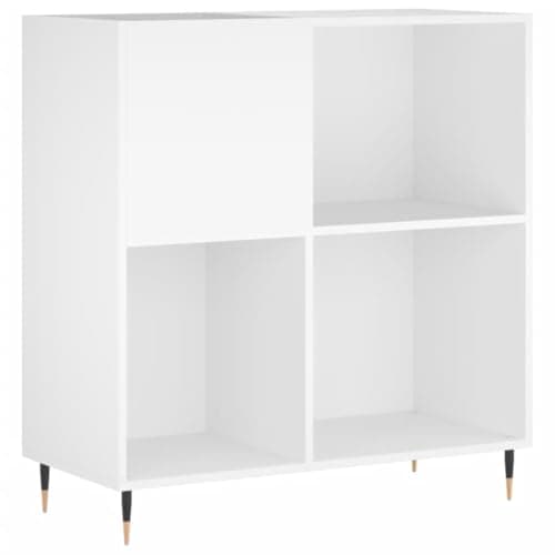 vidaXL Mueble para Discos Madera contrachapada Blanco 84,5x38x89 cm