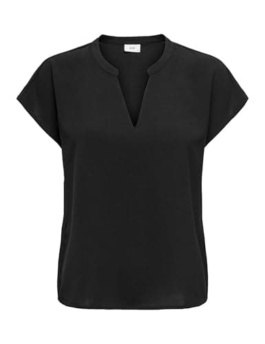 JdY JDYLION S/S Top WVN Noos, Blusas Mujer, Black,