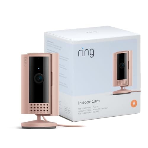 Ring Cámara interior (Indoor Camera 2.ª gen.) | Cámara de vigilancia wifi con enchufe para mascotas | Vídeo 1080p HD, comunicación bidireccional, cubierta de privacidad | 30 días gratis de Ring Home