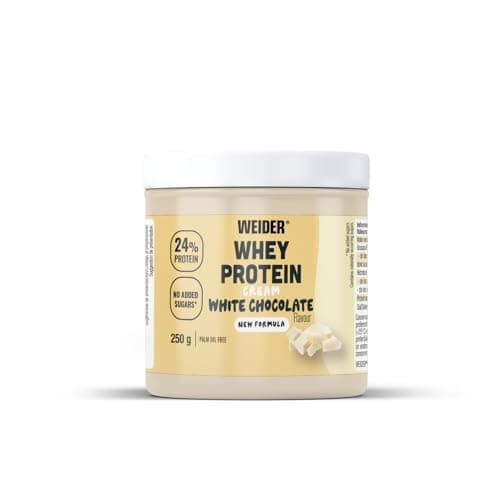 Weider Whey Protein White Spread G. Crema De Chocolate Con 22% De Proteínas Baja En Azúcares Sin Aceite De Palma Y Sin Gluten., Choco Blanco, Vanilla, 250 Gramo