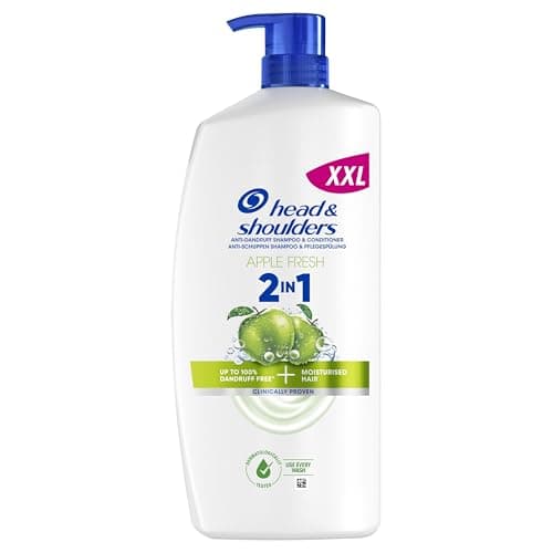 H&S Apple Fresh Champú y Acondicionador Anticaspa Todo en Uno 800ml, Hasta 100% de Protección Anticaspa + Pelo Hidratado, Clínicamente Probado, Para Uso Diario, Limpieza con Aroma a Manzana