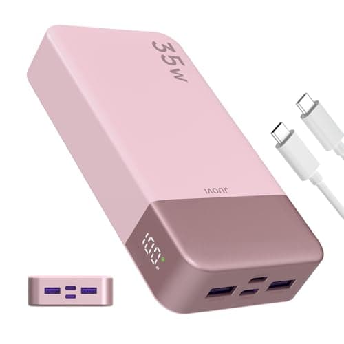 Portable Power Bank 20000mAh, JUOVI 35W Cargador portátil, batería de Carga rápida, PD3.0 QC4.0 batería Externa del teléfono con Pantalla LED para el iPhone 16 15, Galaxy, Tablet, Switch, etc