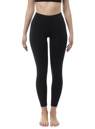 Farmacell 609YM (Black, S) Leggings Anticelulitis Mujer con Efecto FIR, Made in Italy