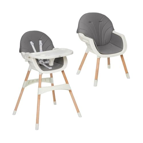 MS BabyWorld – MIKA – Trona para Bebé 3 en 1 | Convertible en Alzador y Silla | Asiento Acolchado | Plegable y Evolutiva