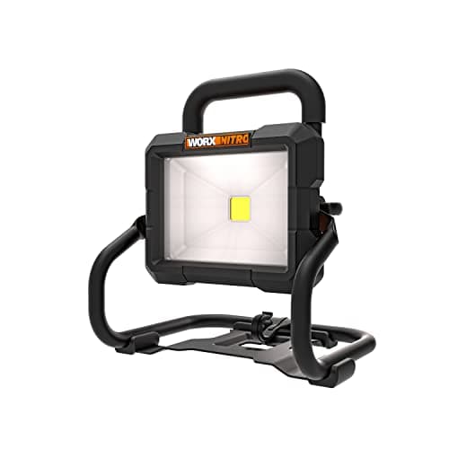 WORX Foco de trabajo LED a batería 20V, 1500 Lumen, Ángulo rotación 360º, 1,8kg, WX026.9