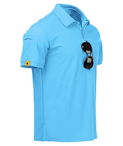 JACKETOWN Polo Manga Corta para Hombre, Secado Rápido Transpirable para Tenis y Golf, Camisa Deportiva Casual Basic Verano