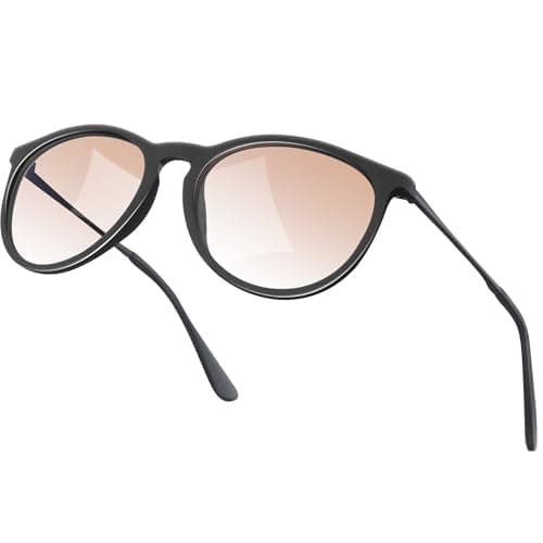 Perkanion Gafas de Sol Mujer Polarizadas - Protección UV400 Redondas Cat Eye Lentes de Sol Mujer Conducir Viajes