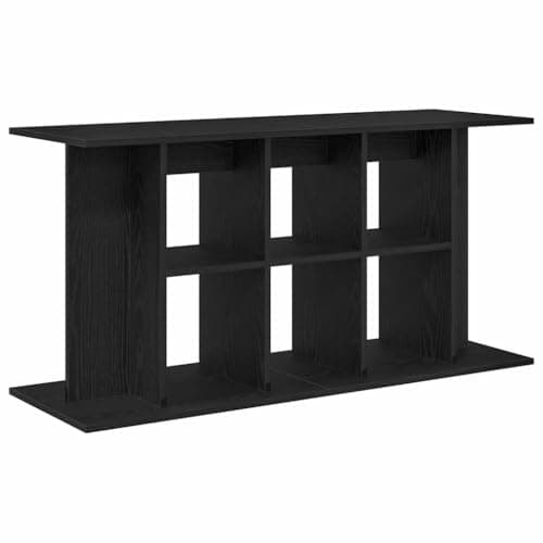 vidaXL Soporte para acuario de madera de roble negro 120x40x60 cm, mueble para pecera, armario para acuario, base para pecera, soporte para pecera