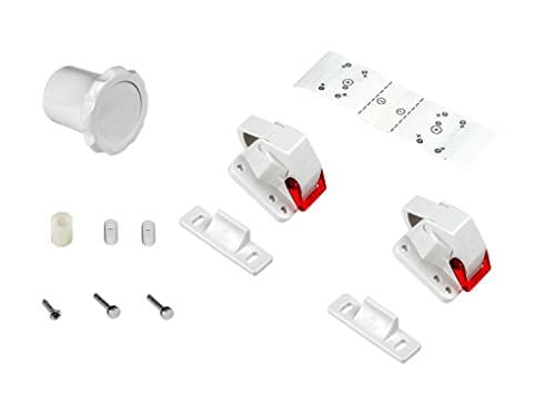 Emuca - Cerraduras magnéticas de Seguridad para niños/bebés para armarios/cajones/Puertas + 1 Llave, Blanco