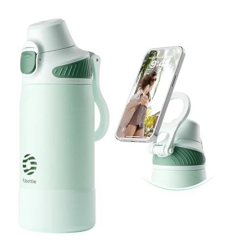 Fjbottle Botella de Agua Acero Inoxidable - Apertura en 1 clic/asa imantada porta-móvil Termo - Botella Termica 1L/700/600ml Sin BPA/Sin Fugas