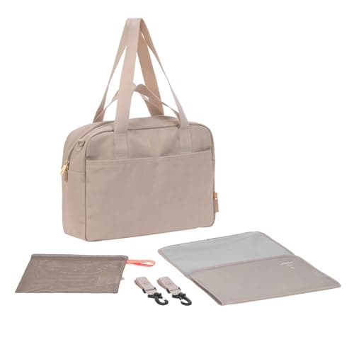 LÄSSIG Bolso cambiador con asa de transporte e fasciatoio, attacco per carrozzina, idrorepellente/GRE Everyday Bag humus