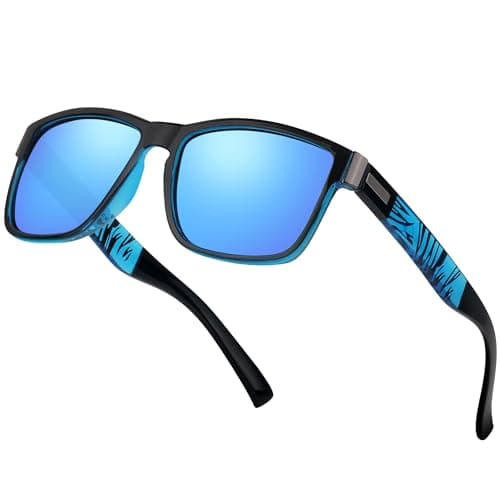 Perkanion Gafas de Sol Cuadradas Hombre y Mujer Polarizadas Gafas de Deportivas Conducir Running Pesca Protección UV