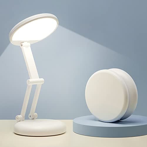 One Fire Lampara Escritorio Flexo Escritorio LED Portátil & Plegable, 3600mAH+10 Brillo Lamparas sin Cables Flexo LED Escritorio, 1000 LM Lampara LED Escritorio Luz lectura, Lamparas Mesita de Noche