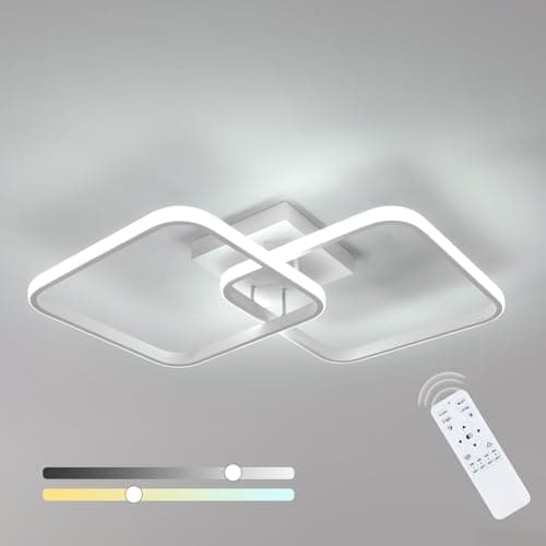 Comely 50W 5625LM Plafon LED Techo Regulable, Lampara Techo con Mando a Distancia 3000K-6500K 64cm, Moderno Lamparas de Techo Salon Cuadrado para Dormitorio Salon Baño Cocina Comedor Pasillo