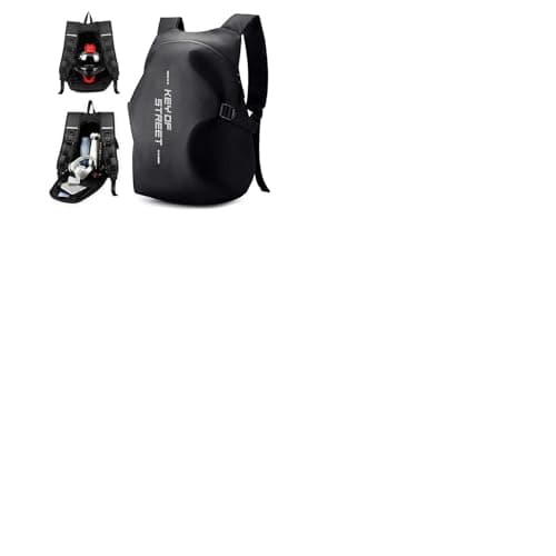 WEPLAN Mochila para Casco Hombre Mujer Mochilas de Motocicleta Mochila Moto Impermeable Rigida Hombre Bolsa Mochila para Casco de Moto Mochila Motocross Correa Transporte Casco,Negro