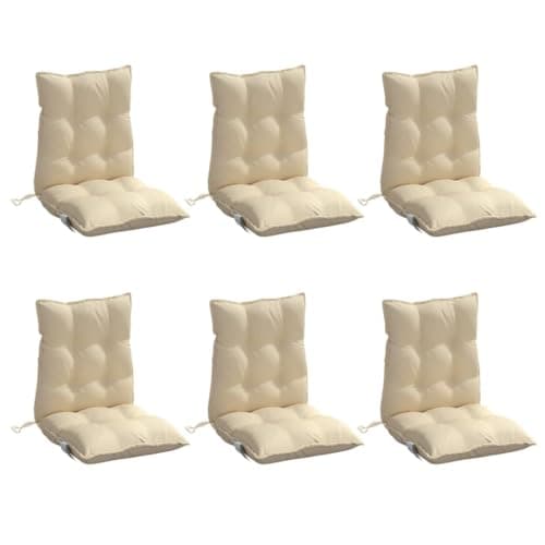vidaXL Cojines para Silla con Respaldo bajo 6 uds Tela Oxford Beige