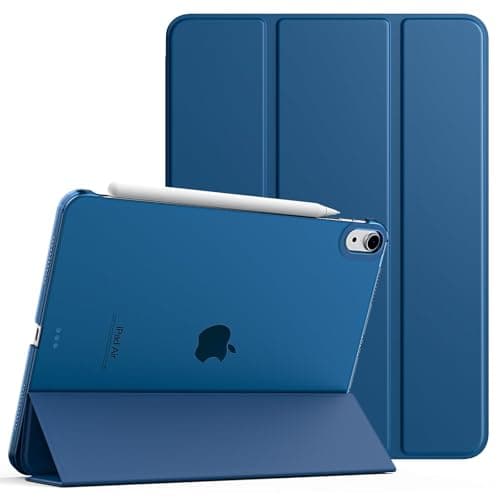 TiMOVO Funda para iPad Air 11 Pulgadas (M4 2026/M3 2025/M2 2024), iPad Air 5ª/4ª Generación (2022/2020) 10,9 Pulgadas, Cubierta Trasera Tableta Inteligente con Auto Estela/Sueño, Azul Abismo