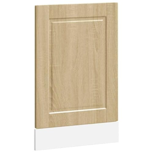 vidaXL Panel para lavavajillas Porto Madera contrachapada Roble Sonoma, Panel Frontal de lavavajillas, Panel, Panel de Puerta Frontal de lavavajillas