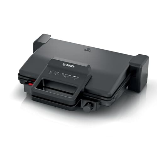Bosch - Grill, 2000 W, Termostato, Revestimiento cerámico, Negro, TCG3323