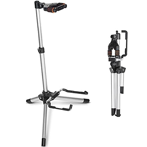 CAHAYA Soporte de Guitarra Universal en Aluminio Ligero Stand para Guitarra de Suelo Trípode Compatible con Guitarras Acustica Electrica Española Ukelele Banjo Bajo Modelo CY0264