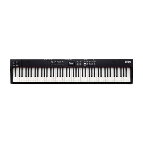 Piano de escenario Roland RD-08 | Sonido y ejecución RD auténticos | Diseño estilizado | Teclado PHA-4 contrapesado de 88 notas | Características ampliables | +3.000 sonidos integrados