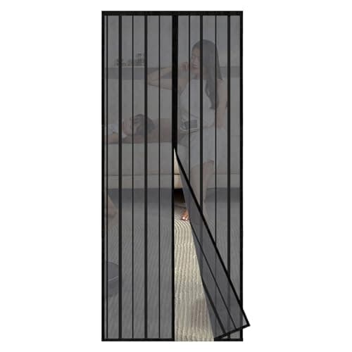 Sekey Cortina Magnética a Prueba de Mosquito para Puertas de Madera, Aluminio, Metálicas, Balcón y RV - Cierre Automático, 90x225 cm, Negro