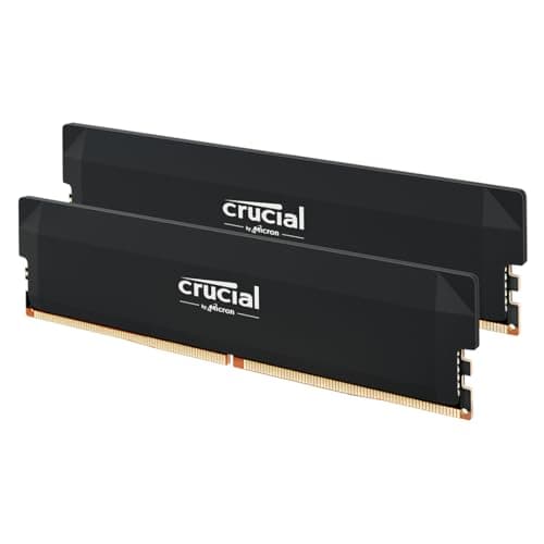 Crucial Pro RAM DDR5 32GB (2x16GB) 6000MHz CL36, Overclocking Gaming, Intel XMP 3.0 / AMD Expo, PC Memoria, Negro - CP2K16G60C36U5B