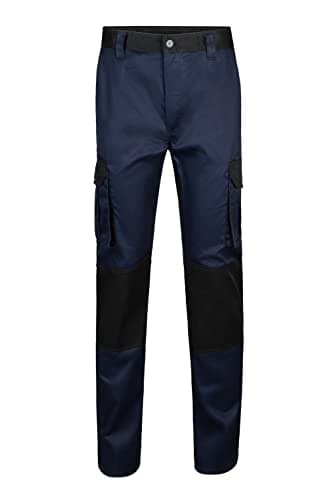 VELILLA 103020B; Pantalón Bicolor Multibolsillos, Azul Navy y Negro; Talla 44