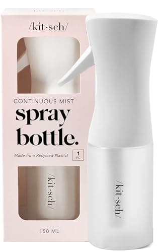 Kitsch Botella de spray continuo para el cabello, rociador de agua de niebla fina y botella de spray de agua, botella de spray reciclada para el cabello, botellas de spray para limpieza, peinado